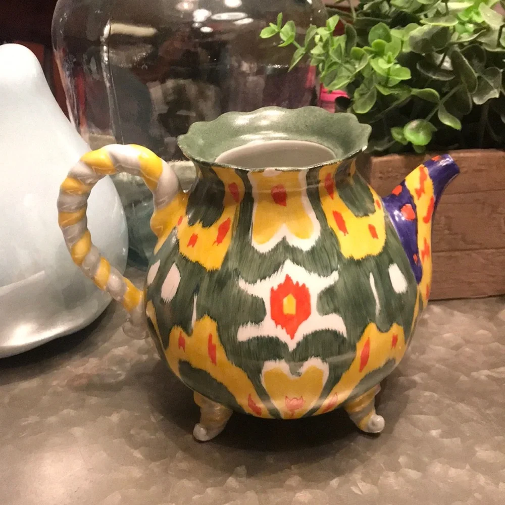 Anthropologie Magic Ikat Tea Pot